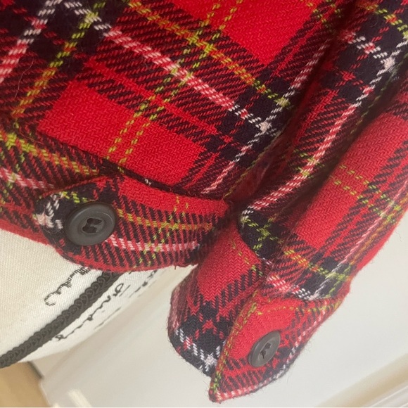 Vintage 90’s Express Trucker Jacket Plaid Wool blend XS Zipped Pockets Aesthetic - Picture 5 of 13